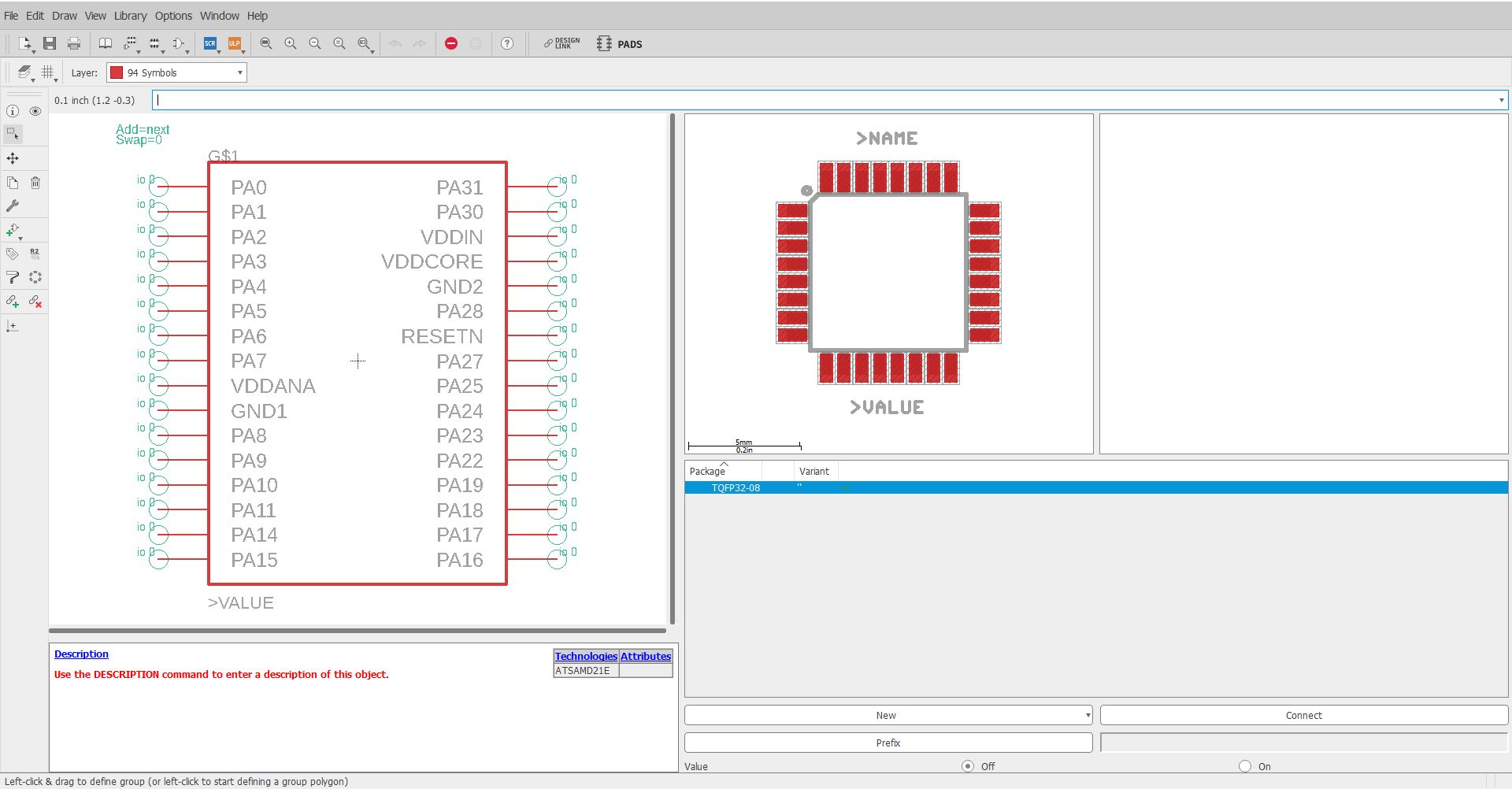 Creating a new device in EAGLE