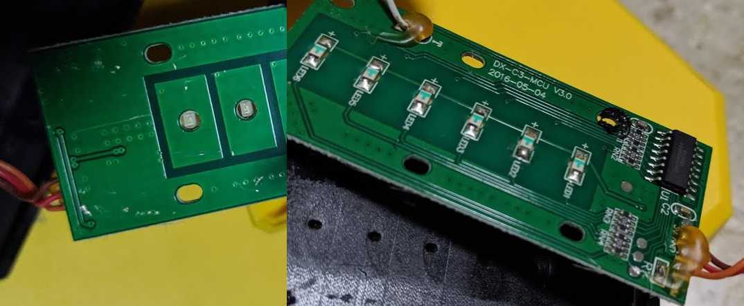 Interface board (right side: touch surface, left side: all the SMD parts)