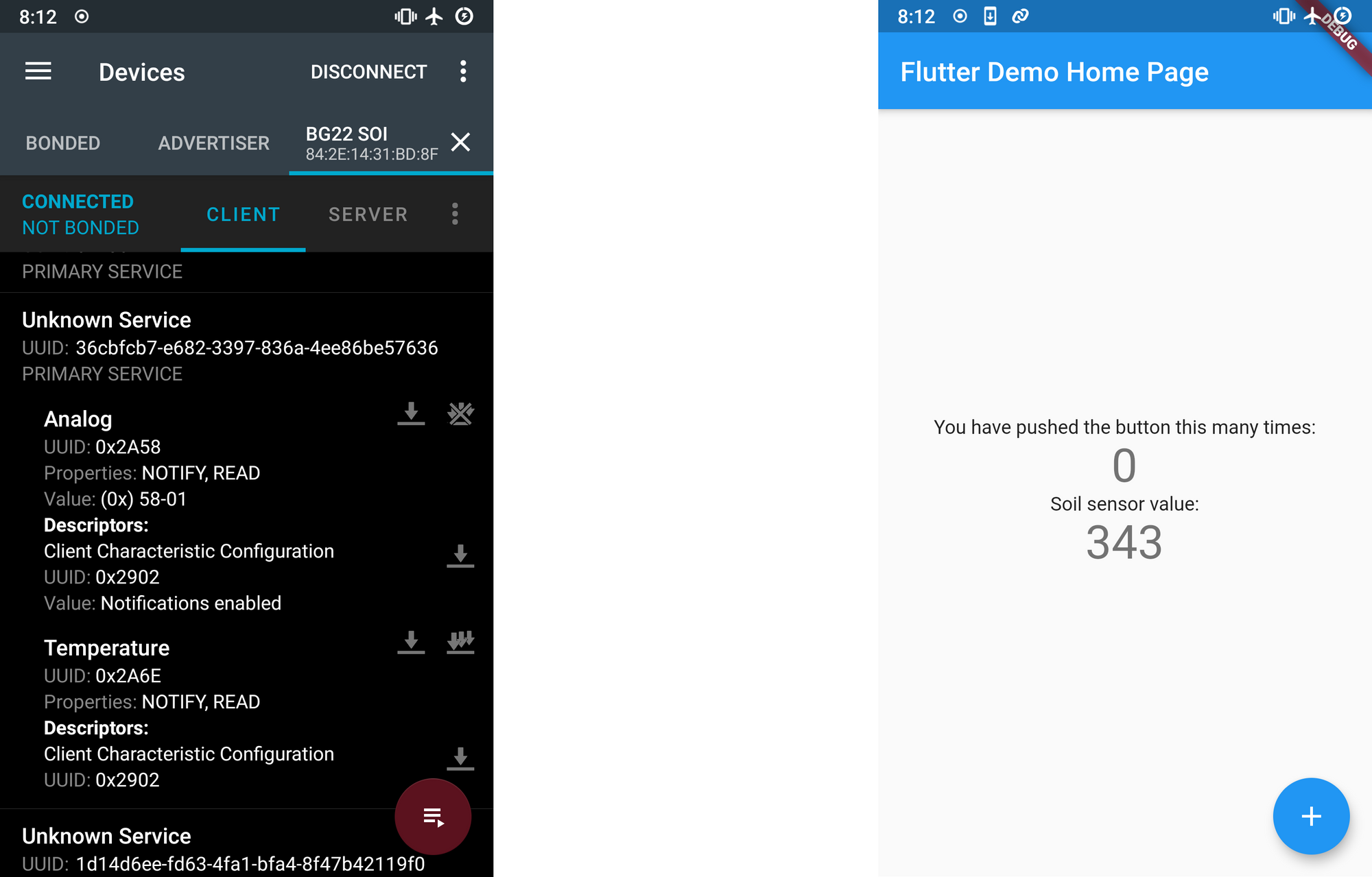 nRF Connect and my Flutter App