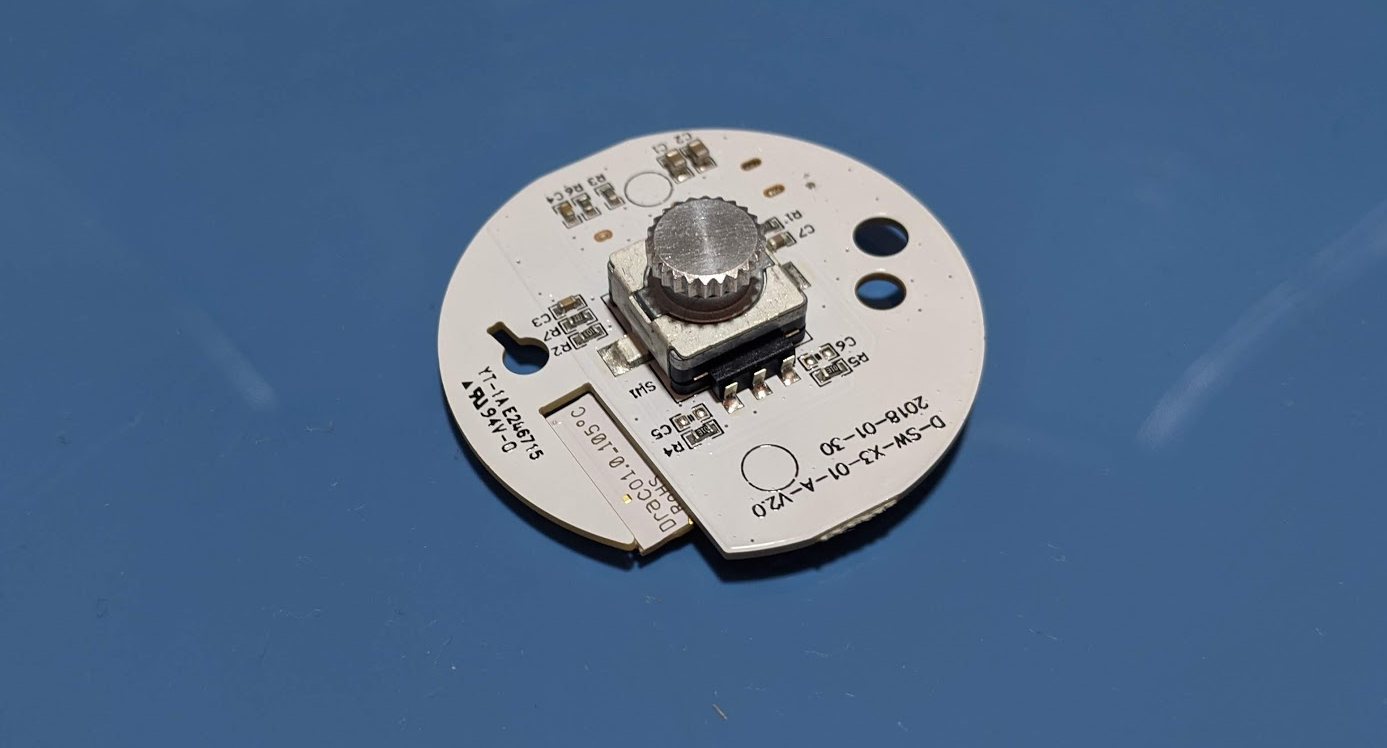 Side with the quadrature encoder