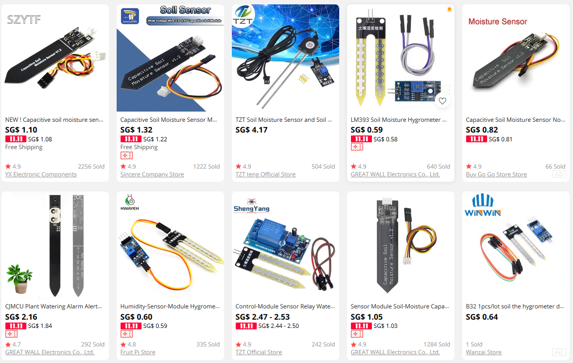 Sample of the first page from Aliexpress