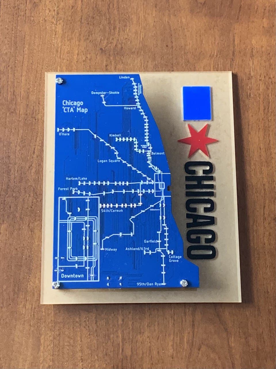 Mounted on an acrylic backing