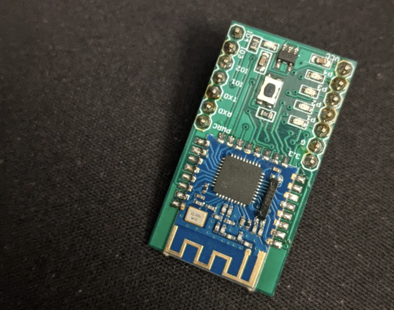 Simple breakout I made for the BLE module because I was so annoyed that the wires kept breaking off the solder joints when I had to handle the bare module