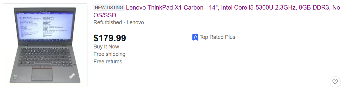 Re-enactment: This is actually quite a good deal for a 3rd Gen Carbon