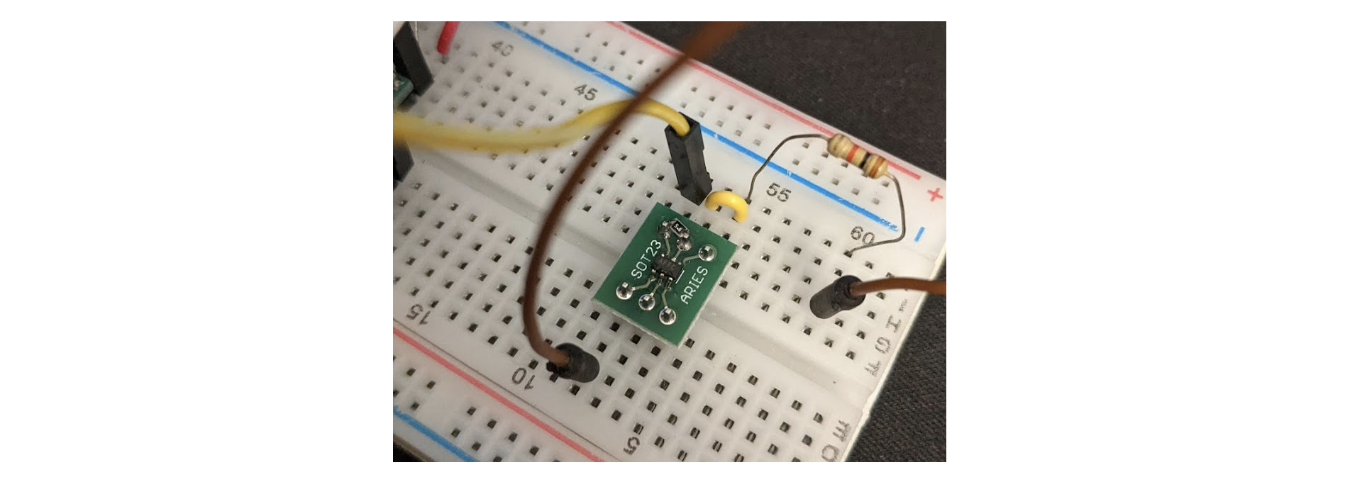 Simple circuit to verify current running through a 1k resistor