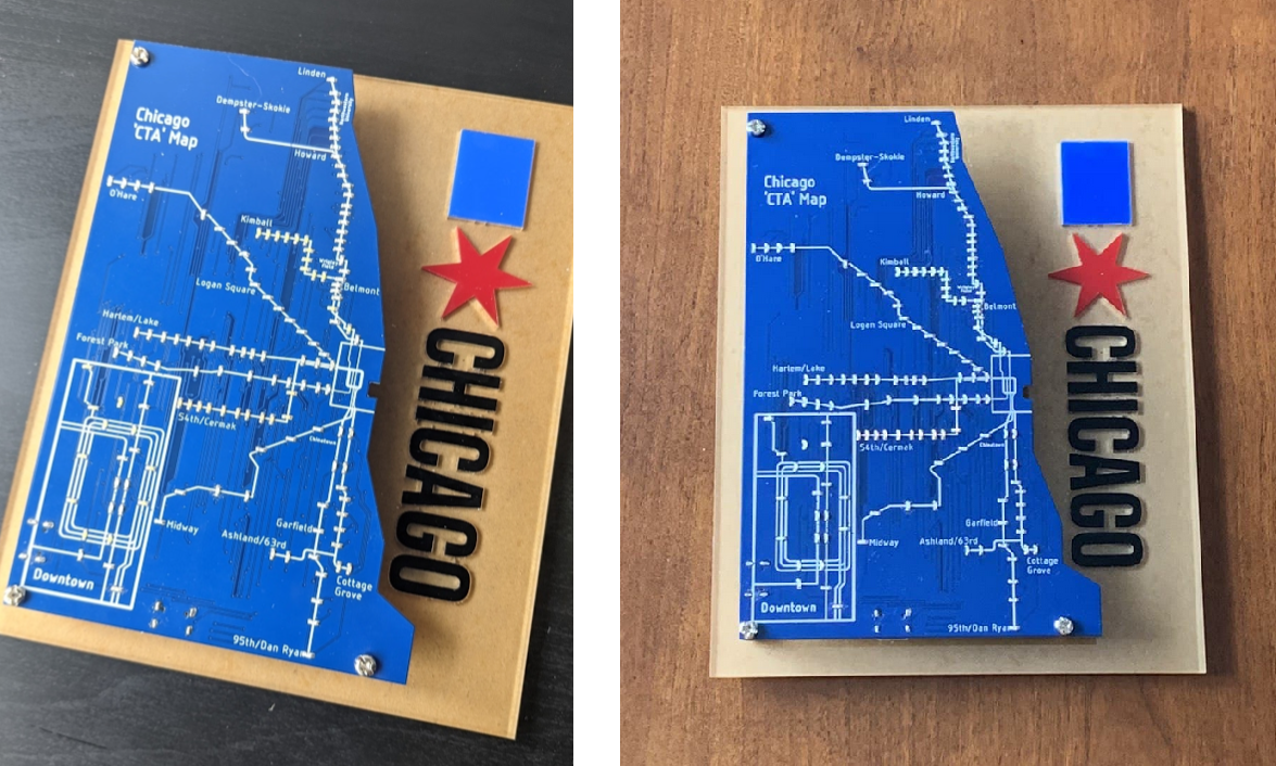 Mounted on acrylic backing